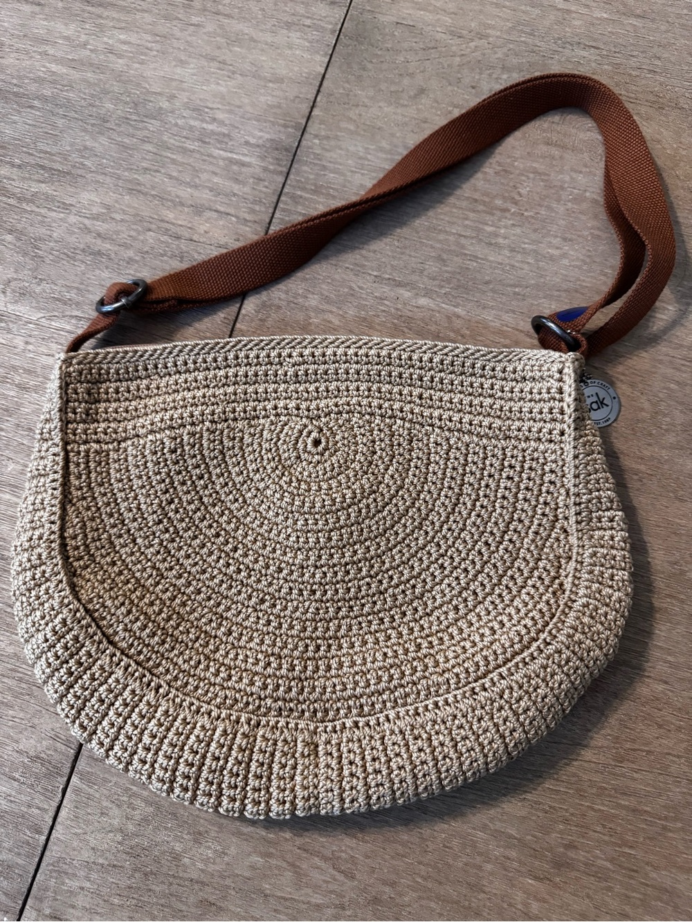 The Sak Ryder Crochet Crossbody Bag Natural Boho Coastal Summer Festival